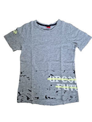 s. Oliver T-Shirt Gr. 140 grau im ''Mine-Craft-Style''