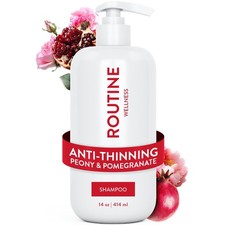 Routine Wellness Anti-Thinning Shampoo - Biotin DHT Blocker for Hair Loss 14oz