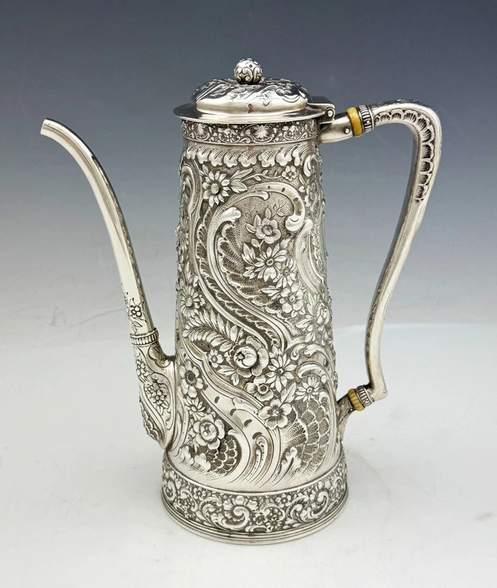 蒂芙尼年美国纯银茶壶，咖啡壶套装| eBay