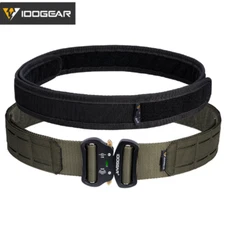 IDOGEAR 2" Tactical Belt Quick Release Metal Buckle Laser MOLLE Airsoft Hunting