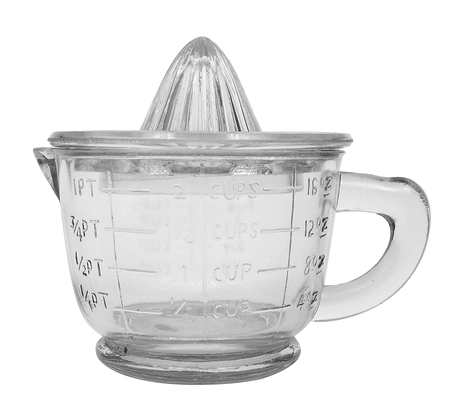 Clear Pressed Glass Juicer (Set of 2 Pieces)