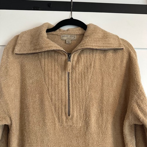 Maglione mezza zip BAREFOOT DREAMS CozyChic Lite taglia Large - Foto 4 di 7