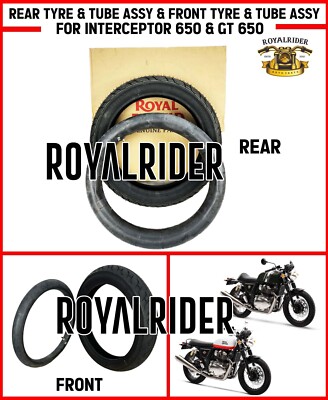 '' FRONT & REAR TYRE & TUBE ASSY'' FIT FOR ROYAL ENFIELD INTERCEPTOR 650 & GT 650
