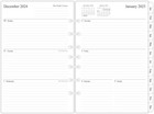 2025 Weekly & Monthly Planner Refill, 5-1/2" X 8-1/2", Runs from January 2025 to
