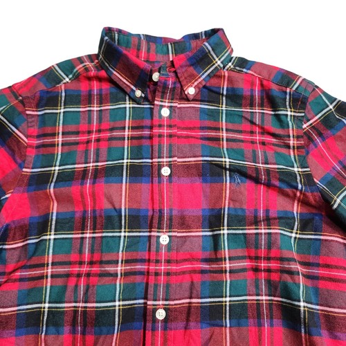 Polo Ralph Lauren Shirt Boys L 14/16 Red Plaid Performance Soft Long Sleeves - Picture 4 of 10