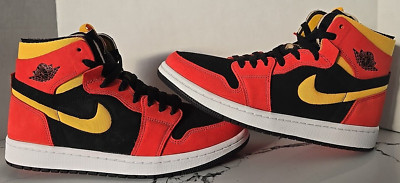 Size 9.5- Air Jordan 1 Zoom Air Cmft- Black/ Chile Red- CT0978 006