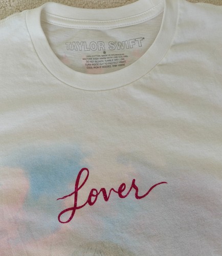 RARE Taylor Swift Pink Lover Shirt Pre-order Pastel Butterflies NEW SZ S Cotton - Picture 6 of 10