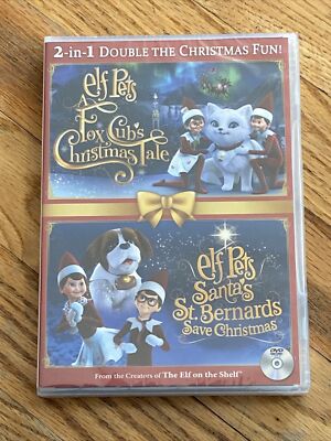 Double Feature Christmas Fun! Elf Pets (DVD 2018) Fox Cubs, Santa's St. Bernards