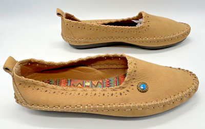 その他 Cookie HUSH PUPPIES 57919 Suede Slip-On Moccasin Flats~Aztec Southwest