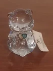 CRYSTAL Fenton Art Glass EMERALD Birthstone MAY BEAR Paperweight FIGURINE w Tag
