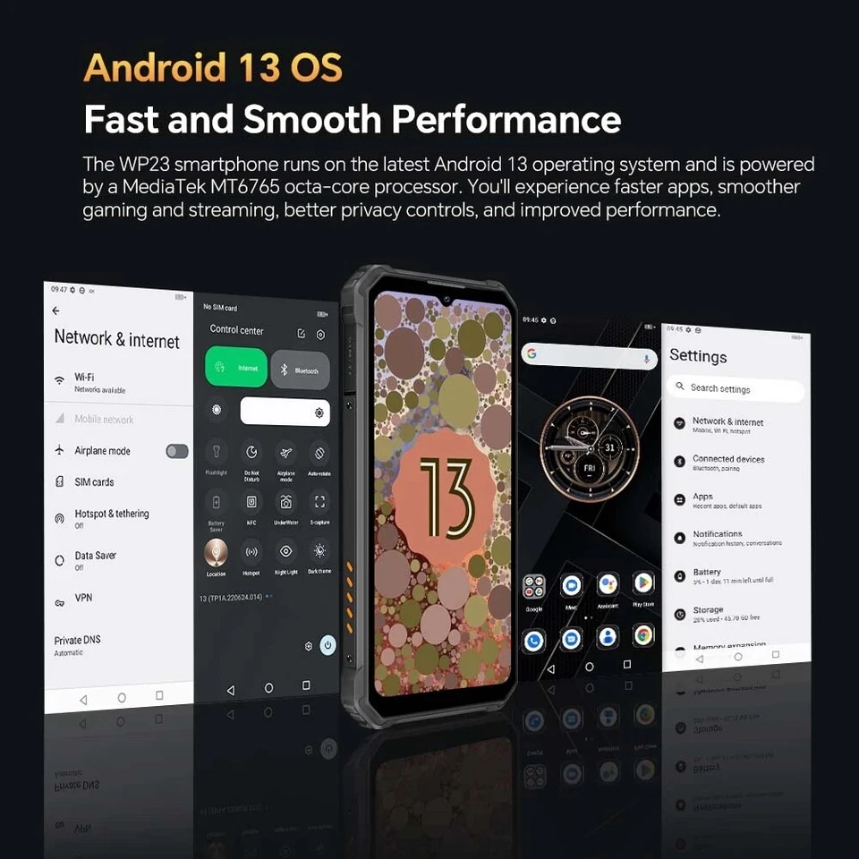 OUKITEL WP23 Rugged Smartphone 6.52 inch 4GB+64GB Android 13 10600mAh Octa Core - Image 4 of 4