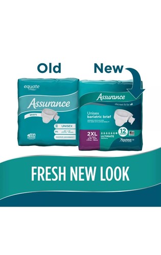48 Counts 4x 12 Assurance Maximum Absorbency Briefs Unisex Size 2XL Waist 62-73" - Picture 3 of 7