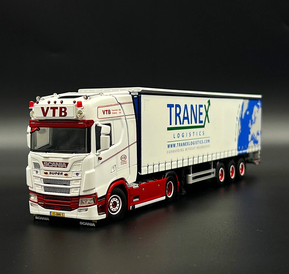 Scania S highline CS20H 4x2 curtainsider "Tranex" WSI truck models 01-3856 1:50 - Image 2 of 4