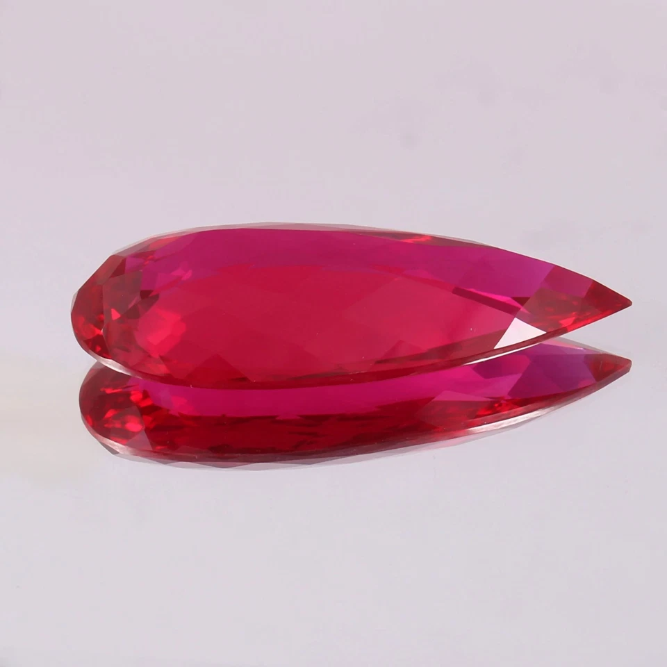 56.50 Ct Natural Mozambique Blood Red Ruby Pear Cut Loose Gemstone 36x20 mm - Image 4 of 4