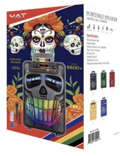 Portable speaker with microphone and remote control PMPO 8800w - Yat YM8018