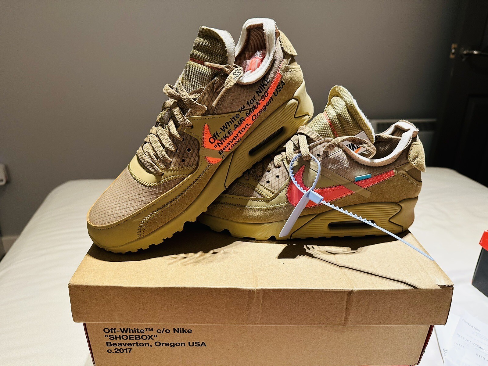 OFF WHITE X NIKE nike x off white air max 90 desert ore