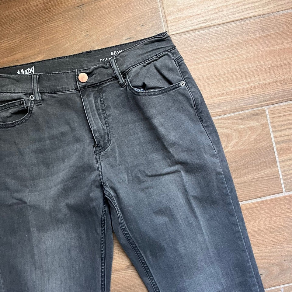 MUGSY BEANS Slim Strech Jeans Men's SIZE 32X34 Gray Casual Comfort eBay