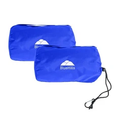 BlueHills Ultra Compact Travel Blanket 2 Pack Large Airplane Royal Blue