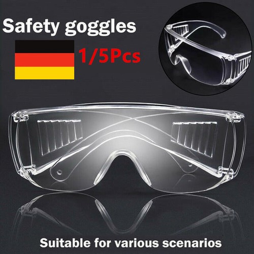 DE Schutzbrille für Brillenträger Arbeitsschutzbrille Schutzbrillen zertifiziert - Picture 5 of 21