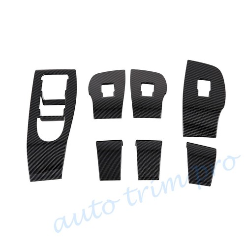 Carbon Fiber Door Armrest Lift Switch Panel Cover Trim For 2019-24 Mazda 3 Axela - Picture 4 of 8