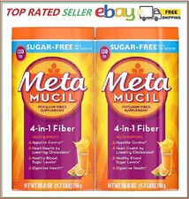 Metamucil Fiber Supplement, Orange Sugar Free, 260 Servings