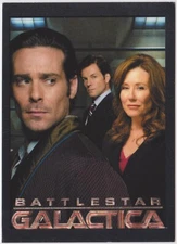 2009 BATTLESTAR GALACTICA 4 BALTAR, ROSLIN ADAMA SHELTER POSTER S9 CARD 317/375