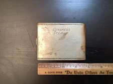 Vtg EAM Silver Tone Cigarette Case / Card Holder Made in USA Congress St. Louis
