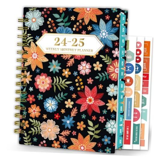 2024-2025 Planner, 12-Month Daily Weekly Monthly Planner from Red Embroidery