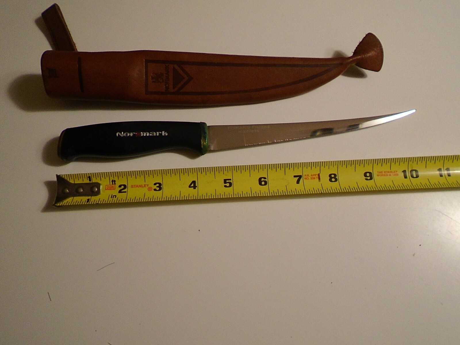Vintage Normark Fiskars Filet Knife Made In Finland with marked sheath