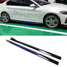 For BMW 640i 650i Coupe 86" Side Skirt Extension Rocker Panel Black Blue
