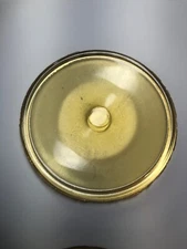 Antique Rondel  stained glass Amber. New old stock from 1920s