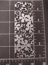 Universal thin metal die cut tool emboss Bookmark Border violet shamrock petunia