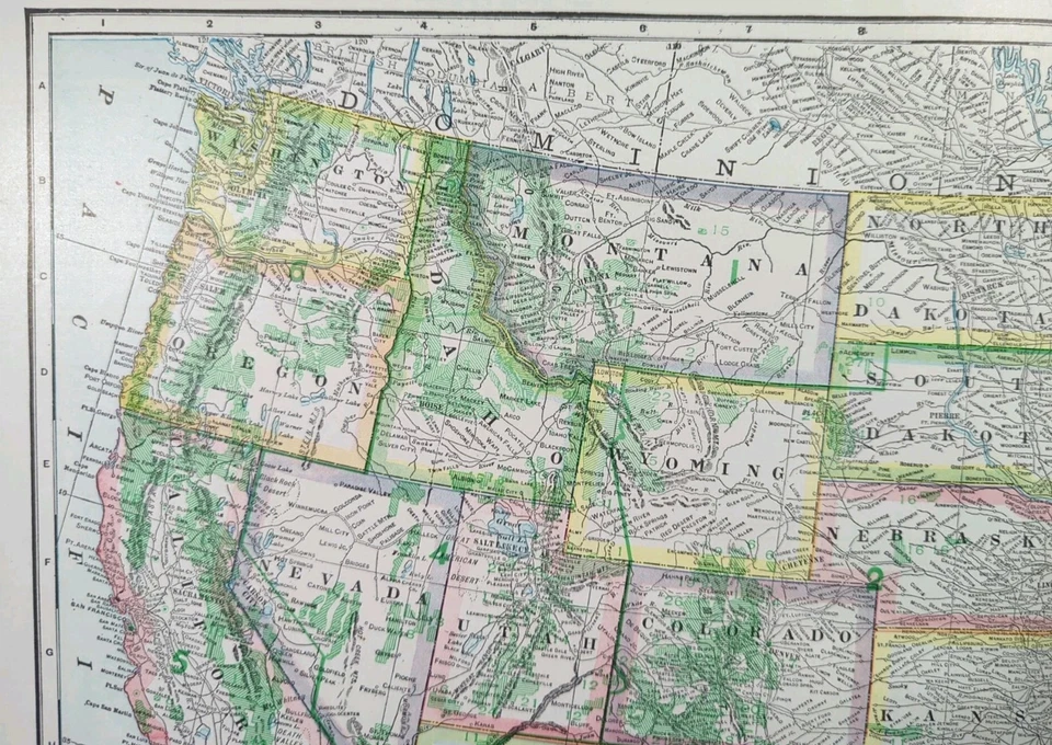 Vintage 1911 NATIONAL FOREST RESERVES Map 22"x15" ~ Old Antique Original USA - Image 3 of 4