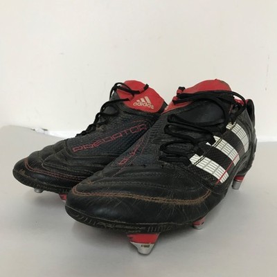 Adidas 2009 Predator Fußballschuhe G00793 UK 11 SG schwarz rot