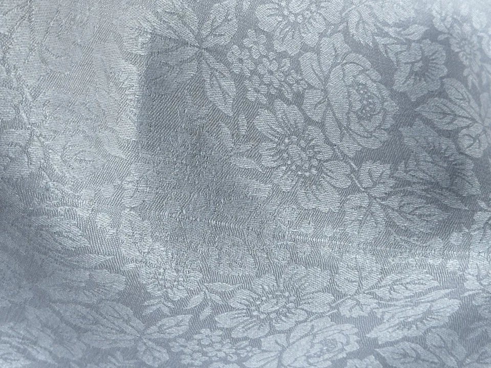 Grande nappe ancienne en damassé floral, XIXe siècle – 4,10 m x 1,70 m - Photo 3/4