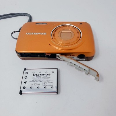 OLYMPUS VH-210 Orange Compact Digital Camera Tested Working Seller