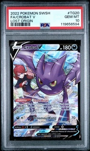 Crobat V TG20/TG30 Swsh11: Lost Origin Trainer Gallery Holo PSA 10