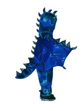 Halloween Infant Boys Blue Green T-Rex Dinosaur Jumpsuit Costume 18-24M