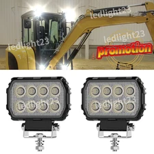 2PCS LED WORK LIGHTS fit Caterpillar Skid Steers Excavator Forklift Loader Light