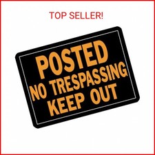 Hy-Ko Products 813 Posted No Trespassing Keep Out Aluminum Sign 9.25" x 14" Oran