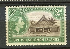 BRITISH SOLOMONS; 1956 early QEII Pictorial issue fine MINT MNH Unmounted 2d.