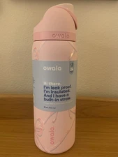 New AUTHENTIC Owala "Sugar Plum Fairy" 32oz Pink Bows Holiday Ribbons  Christmas