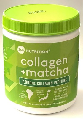 Collagen + Matcha  foods powder for Optimum Health 7000 mg Collagen peptides