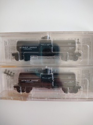Micro Trains N Scale AT&SF 39' Single Dome Tank Cars (2 Pack) 65012 SEALED NOS