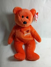 Ty Beanie Baby I Love California State Bear Orange Plush w/ Tags
