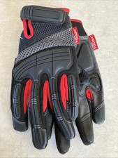 Hyper Tough Simulated Leather Performance Gloves Sz Med Unisex Black/Red New