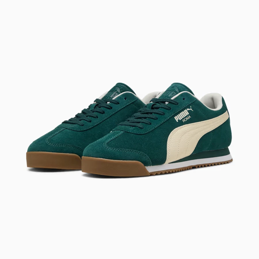 Puma Roma Suede En Verde Y Blanco Todas Las Tallas Stock Limitado - Imagen 2 de 4