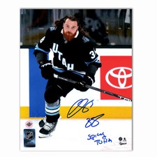 Liam O'Brien Autographed Utah Hockey Club Home Spicy Tuna Inscribed 8x10 Photo