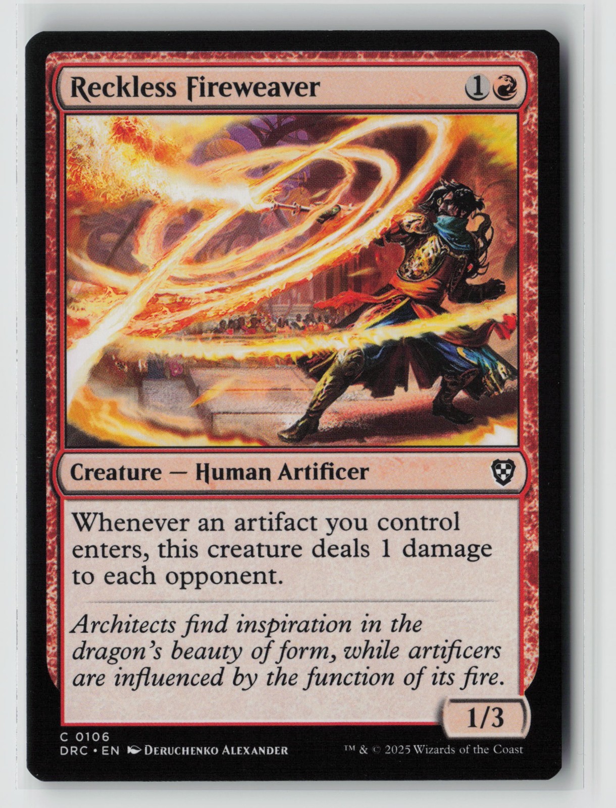 Reckless Fireweaver 106 Aetherdrift Commander DRC MTG Magic
