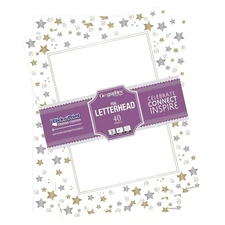 Stars & Swirls Design Paper, Letter Size, White, 40 Sheets Stars and Swirls